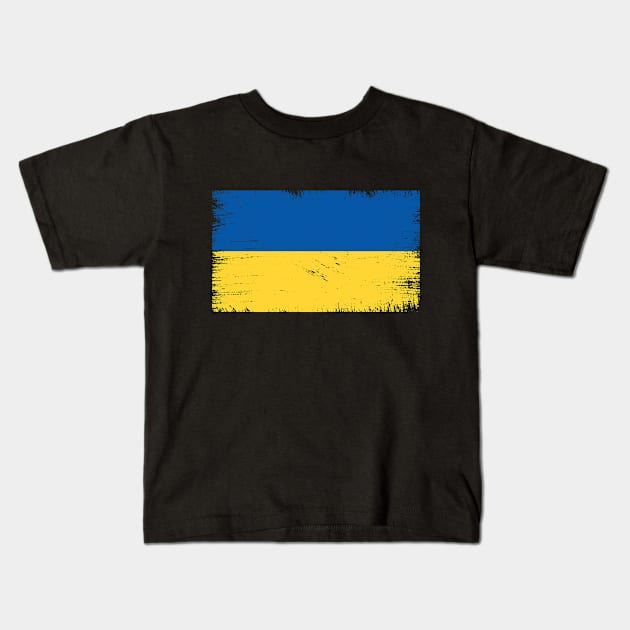 Ukraine Flag Kids T-Shirt by mansour